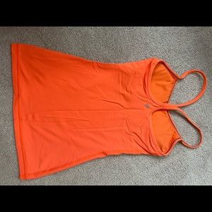 Orange lululemon racer back tank - size 2